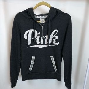 VS Pink Pullover Hoodie, Zip Neck Cute!